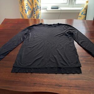 Theory Pima cotton/modal long sleeve black in large